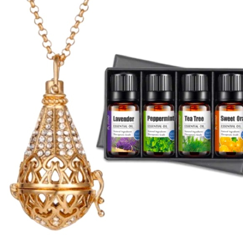 Gold Plated Locket Essential Oils Diffuser Charm